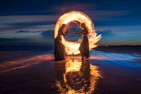 How a photographer created fantastic light painting with fire