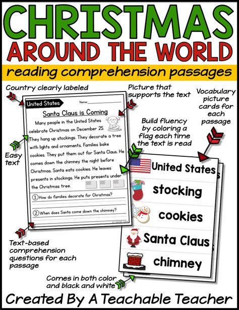 Christmas Holidays Around The World Reading Passages A Teachable Teacher