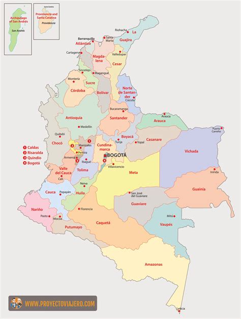 Los 32 Departamentos De Colombia Capitales Y Datos