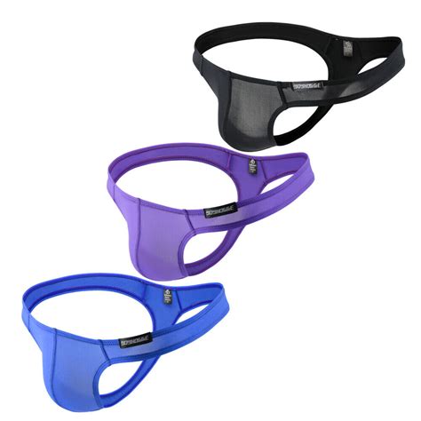 Pack Men S Sexy Underwear Ice Silk G Strings T Back Gay Translucent Thongs New Ebay