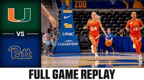 Miami Vs Pitt Full Game Replay Acc Womens Basketball Youtube