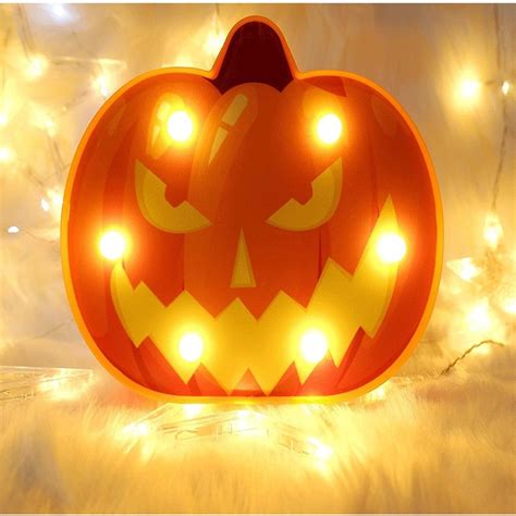 Outdoor Garden Decorative Night Light Pumpkin Bat Shaped Led Table Lamp