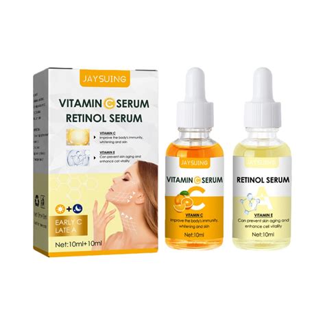 Vitamina C Retinol Rosto Soro Conjunto Clareamento Anti Rugas