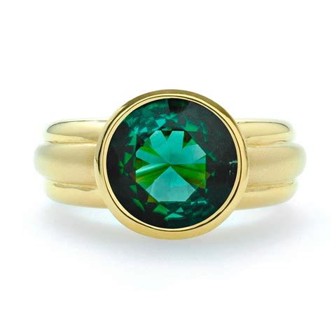 Round Green Tourmaline Ring | JM Edwards Jewelry