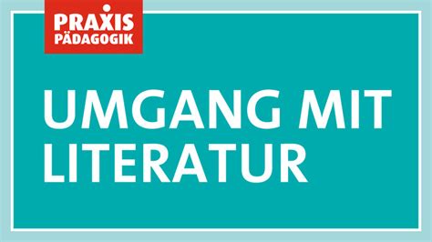 Praxis P Dagogik Umgang Mit Literatur Westermann