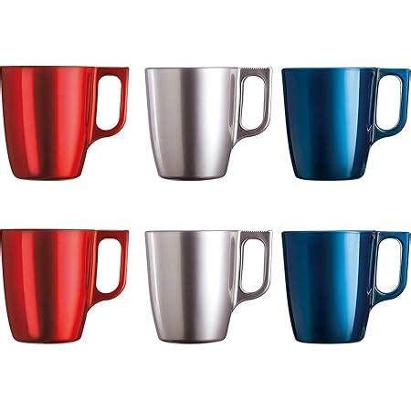 Luminarc Flashy Set Mugs Breakfast Mugs Glass Coffee With Handle For