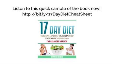 17 Day Diet The Ultimate Step By Step Cheat Sheet On How To Lose Weight And Sustain It Now Youtube