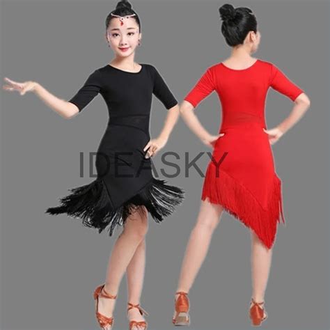 Vestidos De Dan A Latina Amarelo Borla Vestido De Sal O Para A Menina Crian As