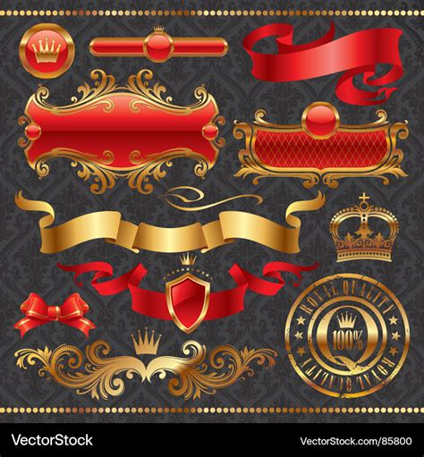 golden royal design element royalty  vector image