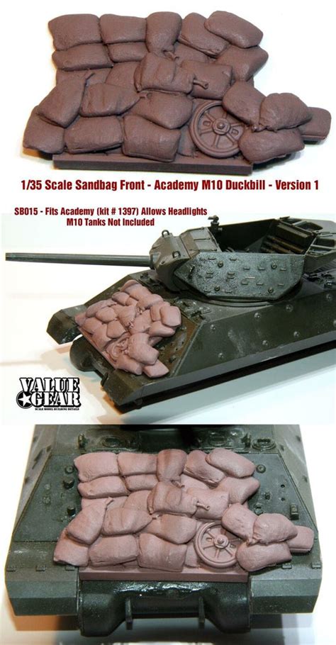 1/35 scale resin model SB015 M10 Sandbag Fronts V1 (ACADEMY M10 ...