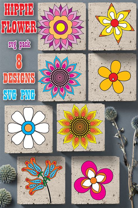 Hippie Flower Svg Designs Master Bundles