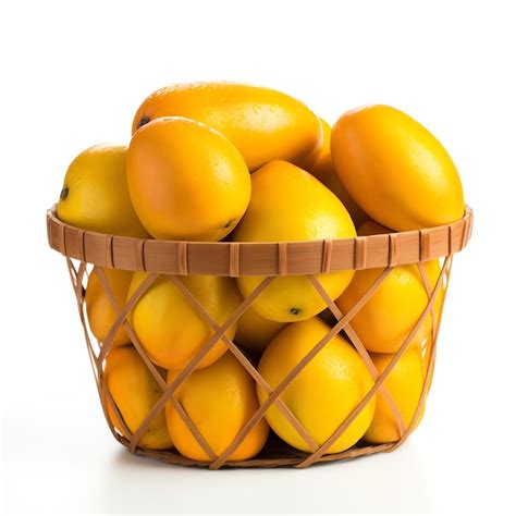 Premium Photo | A basket of yellow fruit