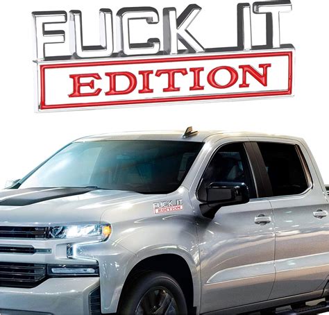 Buy Fuck It Edition D Emblems Sticker Car Exterior Badge Decal D Car Fender Decorate Sticker