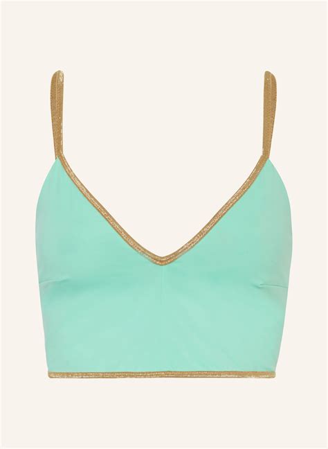 MYMARINI Bustier Bikini Top VACATION TOP SHINE zum Wenden mit UV Schutz in grün mint
