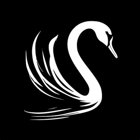 Premium Vector Swan Minimalist And Simple Silhouette Vector Illustration