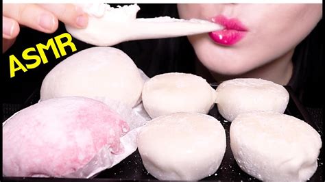 Asmr Strawberry Mochi Ice Cream 딸기 모찌 아이스크림 먹방 Eating Sounds No