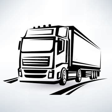 Vehicle Icons European Truck Semitrailer Vector Stock Vector