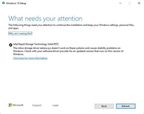 Intel Rapid Storage Intel Rst Driver Prevents Update To Windows 10