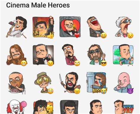 Cinema Male Heroes Sticker Pack Telegram Stickers Library Clip Art