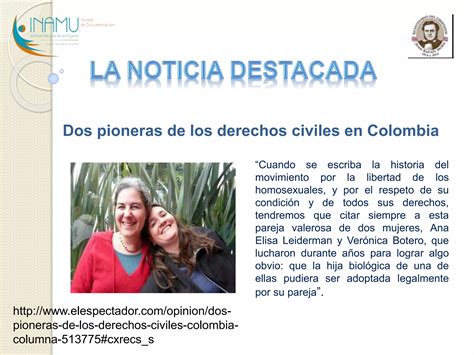 Dos Pioneras De Los Derechos Civiles En Colombia Ppt