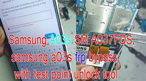 Samsung A03s Frp Bypass With Test Point Unlock Tool Sm A037fsm A037m Youtube