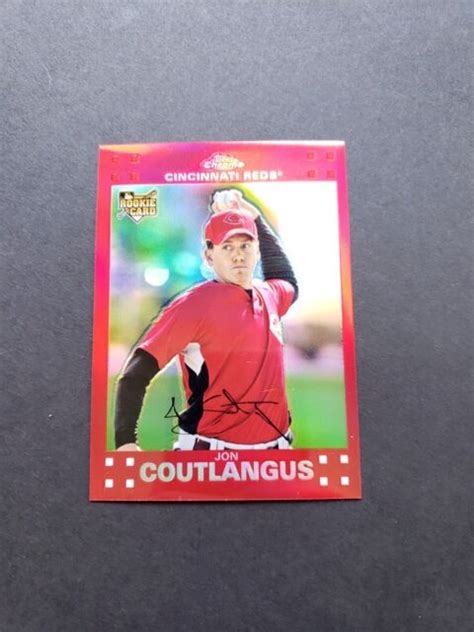 Topps Chrome Red Refractor Jon Coutlangus Rc For Sale