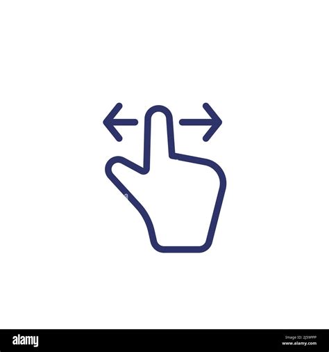 Swipe Left Or Right Line Icon Hand Gesture Stock Vector Image Art