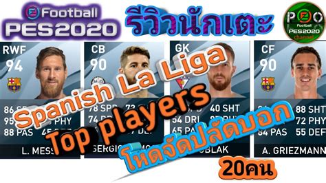 รววนกเตะ Spanish La Liga Top players 20คน โหลดจดปลดบอก POO E