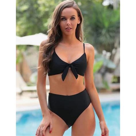 Blooming Jelly Swim Nwt Blooming Jelly Black Bikini Set Tie Knot