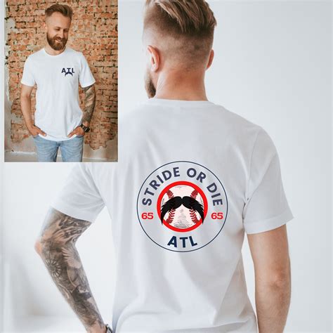 Spencer Strider Stride Or Die 65 Mustache Atlanta Braves Etsy