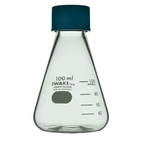 Jual ERLENMEYER FLASK 300ml With Screw Cap Labu Erlenmeyer 300mL