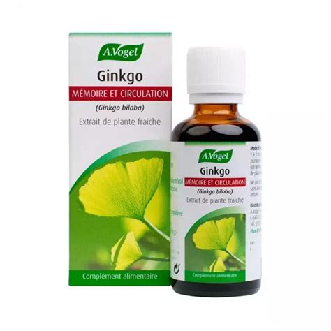 Extrait de plante fraîche Ginkgo A Vogel Mémoire et circulation 50ml