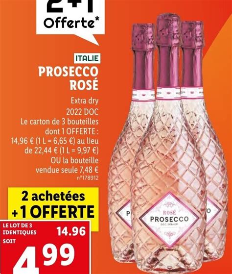 Promo PROSECCO ROSÉ chez Lidl