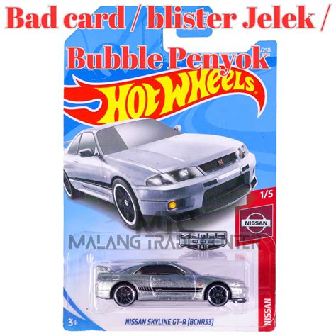 Jual Hot Wheels Nissan Skyline GT R BNR33 Zamac Gelap Blister Jelek Bad Card Anggap Loose