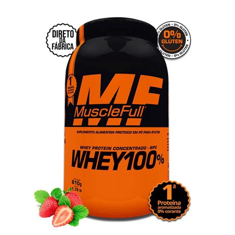 Whey Protein 100 Concentrado WPC 810g Muscle Full Shopee Brasil