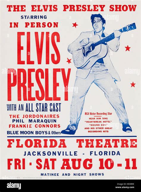 Elvis Presley Concert Poster Florida Theater Jacksonville Florida