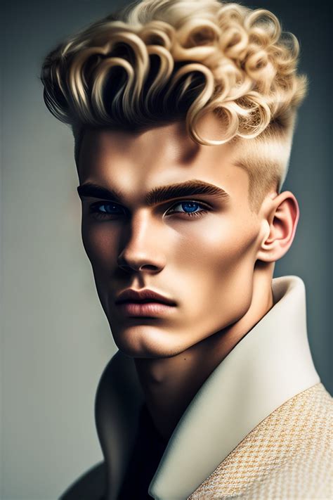 Lexica Portrait Of A Year Old Blonde Russian Man Strong Jaw Line His Blonde Short Hair Is