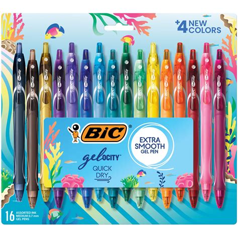 Buy BIC Gel-ocity Quick Dry Ocean Themed Gel Pens, Medium Point (0.7mm ...