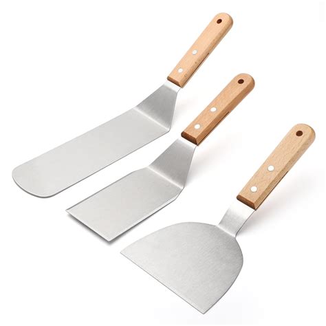 Snapklik Barbecue Turners Set Of 3 Stainless Steel Spatula Turner