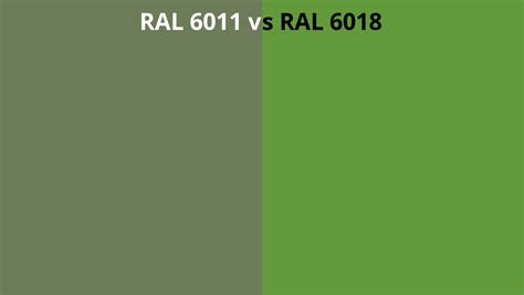 Ral 6011 Vs 6018 Ral Colour Chart Uk