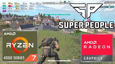 Super People Amd Ryzen 7 4700u Radeon Vega 7 Integrated Graphics Test Gameplay Youtube