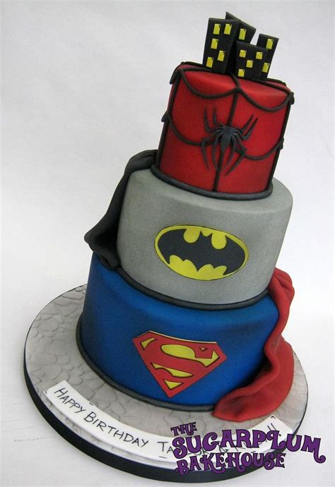 3 Tier DC Comics Superhero Cake Decorated Cake By Sam CakesDecor