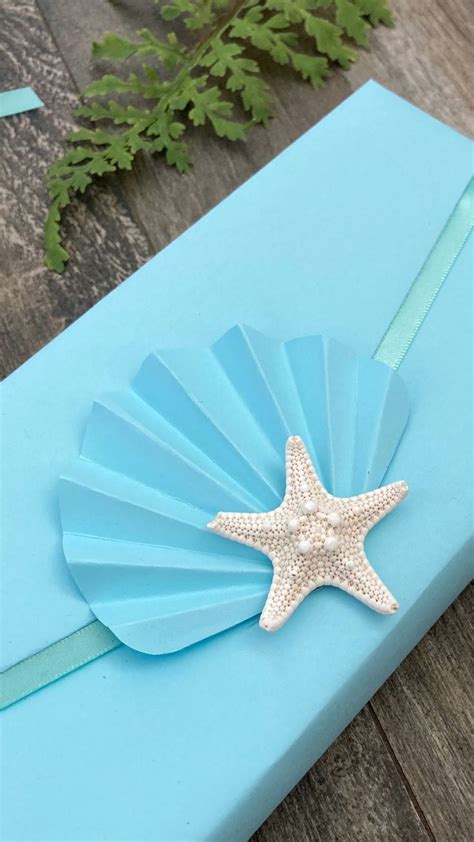 Seashell Themed Gift Wrapping Paper Crafts Gifts Wrapping Diy Paper