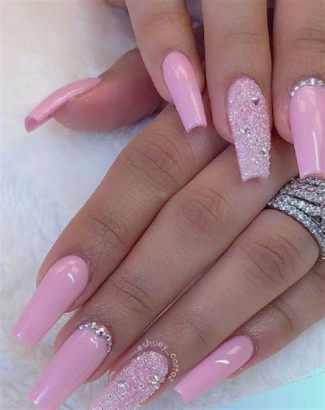 Shueycortez Pink Glitter Nails Cute Pink Nails Nail Designs Glitter