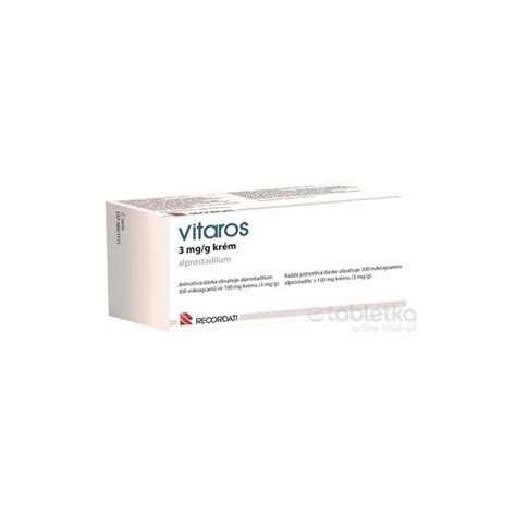 Vitaros 3 mg/g krém | etabletka