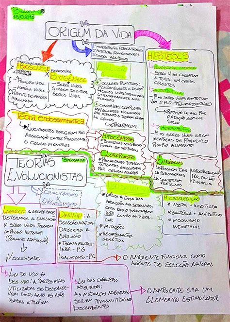 Mapa Mental Sobre A Origem Da Vida Maps4study