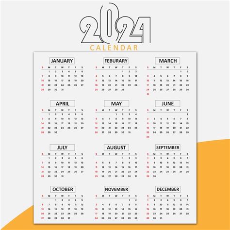 Premium Vector Calendar Week Start Sunday Corporate Design