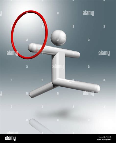 Gymnastics Rhythmic 3D symbol, Olympic sports Stock Photo - Alamy