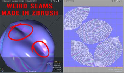 Normal Uv Map Seams Problem Zbrushcentral