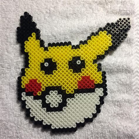 Pikachu Pokeball Perler Beads By Chorikawa321 Pokemon Bead Perler Bead Patterns Melting Beads